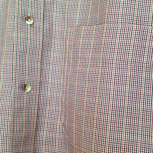 Jos. A. Bank Houndstooth Dress Shirt 100% Cotton Button Down Long Sleeve size L - Picture 6 of 10